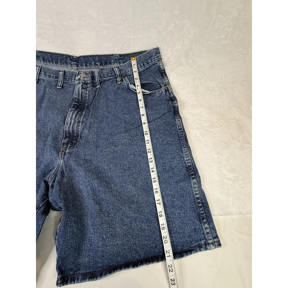 Vintage Wrangler Denim Shorts 44 Blue 90s Classic Dad Jean‎ Shorts USA Fabric